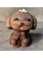 El Yapımı Kahverengi Sevimli Köpek Mum - 8 x 8 cm 3