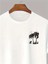 Erkek T-Shirt Palmiye Ağacı Baskılı Oversize Salaş 1