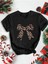 Kadın Fiyonk Leopar Baskılı Beyaz Siyah T-Shirt Oversize Salaş 1