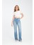 %100 Pamuk, Yüksek Bel Wide Leg Jeans 5
