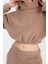 Pamuklu Boğazlı Crop Sweatshirt + Pamuklu Pantolon Takım 1