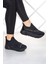 Maggie Siyah Streç Gümüş Zincirli Sneaker 1