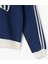Polo Yaka Düğmeli Kolej Baskılı Şerit Detaylı Oversize Sweatshirt 4