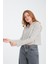 Kadın V Yaka Çizgili Sweatshirt - Rahat ve Şık Günlük Giyim Seçeneği 4
