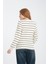 Kadın Çizgili Sweatshirt - Rahat ve Şık Tasarım 4