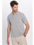 Erkek Slim Fit Dar Kesim Pamuklu Yumuşak Dokulu Serin Tutan Kumaş Düz Pike Polo Yaka Tişört 4