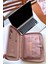 11 Inç, Tablet Kılıf, iPad Macbook Kılıf, Defter Kitap Kılıf, Organizer Vegan Deri Parçalı Pudra 3