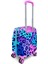 Mor Desenli Kız Çocuk ve Kadın Mini Kabin Boy Tekerlekli Valiz 3