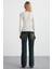 Yensı Kadın Viscon Yuvarlak Yaka Slim Fit Ekru Bluz 5