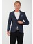 5135 Dar Kalıp Kareli Antrasit Erkek Blazer Ceket 1
