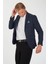 5135 Dar Kalıp Kareli Antrasit Erkek Blazer Ceket 3