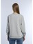 Kadın 3 Iplik Şardonsuz Bisiklet Yaka Sweatshirt Gri Melanj 4