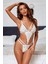 Kadın Beyaz Renk Dantelli Bodysuit Gecelik 1