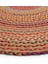 Milda 120 Multi Jüt Hasırlı El Örgüsü Çift Taraflı Kilim Renkli Yuvarlak Jüt Halı 4