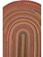 Milda 120 Multi Jüt Hasırlı El Örgüsü Çift Taraflı Kilim Renkli Oval Jüt Halı 2