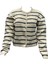 Gold Düğmeli Çizgili Triko Kadın Ceket / Hırka 6