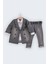 Çift Düğmeli Gömlekli Kemerli 4'lü Erkek Çocuk Kot Takım 1