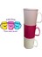 3 Adet Plastik Kulplu Kupa Bardak Plastik Su, Meşrubat Bardağı 300ML 8,5(H) x 7,5 cm 1