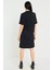 Dairede Acdc Siyah Kısa Kol Diz Üstü Orta Boy Penye Elbise 3