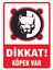 Uyarı Levhaları " Di?kkat Köpek Var Pi?tbull" 30X40CM Pvc Levha 1