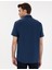 Erkek Lacivert Keten Karışımlı Regular Fit Kısa Kollu Gömlek 50303418-VR033 5