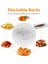 Paslanmaz Çelik Hava Fritözü Pot Çift Katmanlı Raf Çok Yönlü Kare Kızartma Izgarası Hava Fritözü Tutucu 5qt/5.7qt/6.8qt (Yurt Dışından) 4