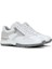 Kadın Beyaz Bağcıklı Yandan Fermuarlı Deri Sneaker 25SFD370514 3