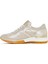 Kadın Altın Bağcıklı Yandan Fermuarlı Deri Sneaker 25SFD370514 2