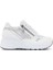 Kadın Beyaz Dolgu Topuklu Bağcıklı Deri Sneaker 25SFD370814 1