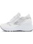 Kadın Beyaz Dolgu Topuklu Bağcıklı Deri Sneaker 25SFD370814 2