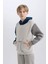 Erkek Çocuk Kapüşonlu Cep Baskılı Sweatshirt B4426A8NS 4