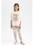 Kız Çocuk Looney Tunes Pijama Takımı Uzun Kollu Üst Beli Lastikli Uzun Alt D6321A8NS 1