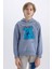 Erkek Çocuk Kapüşonlu Baskılı Sweatshirt D4354A8NS 3
