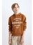 Erkek Çocuk Kapüşonlu Baskılı Sweatshirt D4343A8NS 1