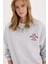 Coool Oversize Geniş Kalıp Fermuarlı Dik Yaka Baskılı Kalın Sweatshirt E9281AX25SP 4