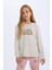 Kız Çocuk Pijama Takımı Ayıcık Baskılı Uzun Kollu Üst Beli Lastikli Uzun Alt D6320A8NS 3