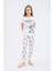 Kız Çocuk Disney Lilo & Stitch Pijama Takımı Bisiklet Yaka Kısa Kollu Üst Uzun Alt E2224A825SM 2