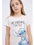 Kız Çocuk Disney Lilo & Stitch Pijama Takımı Bisiklet Yaka Kısa Kollu Üst Uzun Alt E2224A825SM 4