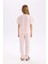 Kız Çocuk Pijama Takımı Kalp Desenli Kısa Kollu Üst Uzun Alt D8197A8NS 5