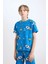 Erkek Çocuk Pijama Takımı Desenli Kısa Kollu Üst Şort D8782A8NS 3