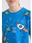 Erkek Çocuk Pijama Takımı Desenli Kısa Kollu Üst Şort D8782A8NS 4