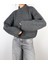 Kadın Antrasit Crop Yumuşak Oversize Kazak 2