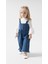 Palazzo Baby Girl Child Jeans Overalls Jumpsuit Luxury 100% Cotton Lycra Rib Balloon Blouse Denim Jeans Set 2