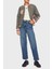 Streç Pamuklu Regular Fit Yüksek Bel Boru Paça Jeans Bayan Kot Pantolon DW0DW19563 1A5 2