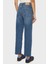 Streç Pamuklu Regular Fit Yüksek Bel Boru Paça Jeans Bayan Kot Pantolon DW0DW19563 1A5 3