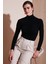 Streç Büzgü Detaylı Slim Fit Dik Yaka Bluz Bayan Bluz 669925 2
