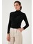 Streç Büzgü Detaylı Slim Fit Dik Yaka Bluz Bayan Bluz 669925 4