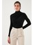 Streç Büzgü Detaylı Slim Fit Dik Yaka Bluz Bayan Bluz 669925 5