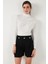 Streç Büzgü Detaylı Slim Fit Dik Yaka Bluz Bayan Bluz 669925 4