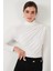 Streç Büzgü Detaylı Slim Fit Dik Yaka Bluz Bayan Bluz 669925 5